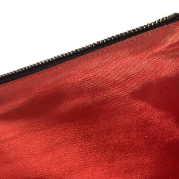 Auth CHRISTIAN LOUBOUTIN Peter Pouch Black Leather Clutch Bag - Picture 13 of 16